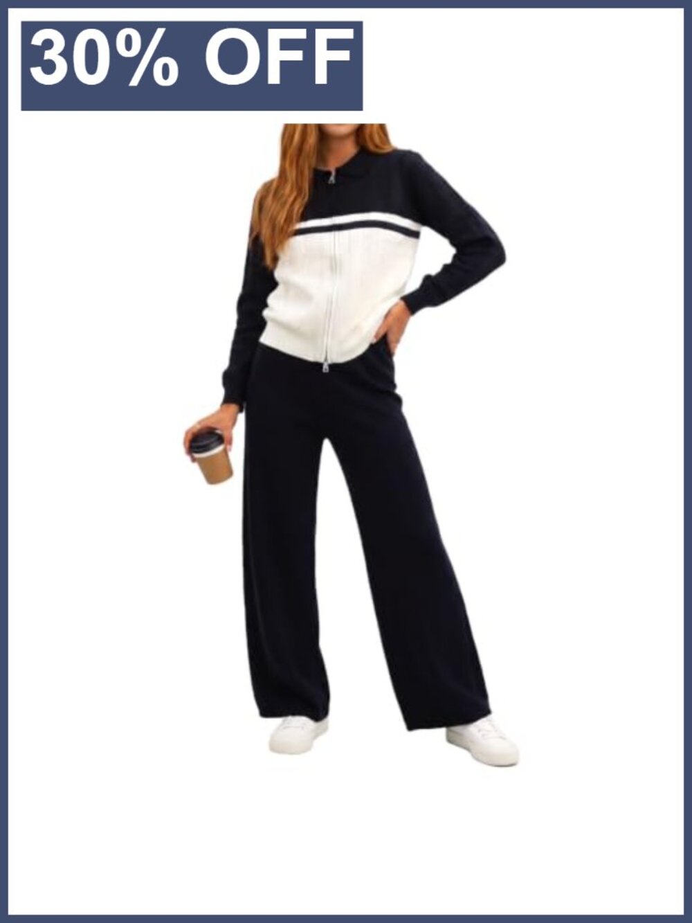 LEO'S VASE Women's 2-Piece Zip Up Tracksuit Set Long Sleeve Sweatpants